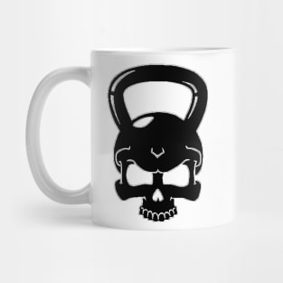 Kettlebell Skull White Mug